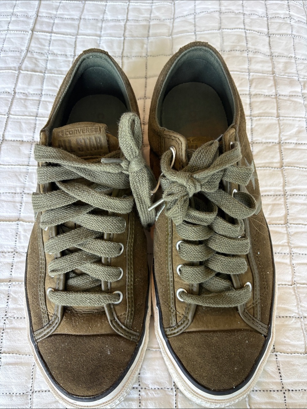 Converse Olive Green Low-Top Sneakers Men’s Sz  10